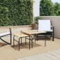 vidaXL Outdoor-Satztische 2 Stk. Braun und Schwarz Stahl vidaXL Outdoor-Satztische 2 Stk. Braun und Schwarz Stahl