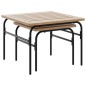 vidaXL Outdoor-Satztische 2 Stk. Braun und Schwarz Stahl vidaXL Outdoor-Satztische 2 Stk. Braun und Schwarz Stahl
