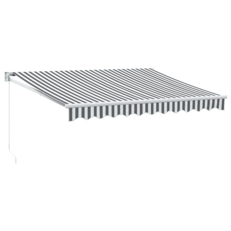 vidaXL Markise Einziehbar Anthrazit und Weiß 3x2,5 m Stoff & Aluminium