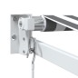 vidaXL Markise Einziehbar Anthrazit und Weiß 3x2,5 m Stoff & Aluminium vidaXL Markise Einziehbar Anthrazit und Weiß 3x2,5 m Stoff & Aluminium