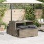 vidaXL 3-tlg. Garten-Essgruppe mit Kissen Grau Poly Rattan vidaXL 3-tlg. Garten-Essgruppe mit Kissen Grau Poly Rattan