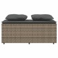 vidaXL 3-tlg. Garten-Essgruppe mit Kissen Grau Poly Rattan vidaXL 3-tlg. Garten-Essgruppe mit Kissen Grau Poly Rattan