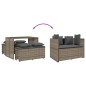 vidaXL 3-tlg. Garten-Essgruppe mit Kissen Grau Poly Rattan vidaXL 3-tlg. Garten-Essgruppe mit Kissen Grau Poly Rattan