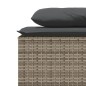 vidaXL 3-tlg. Garten-Essgruppe mit Kissen Grau Poly Rattan vidaXL 3-tlg. Garten-Essgruppe mit Kissen Grau Poly Rattan