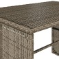 vidaXL 3-tlg. Garten-Essgruppe mit Kissen Grau Poly Rattan vidaXL 3-tlg. Garten-Essgruppe mit Kissen Grau Poly Rattan