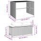 vidaXL 3-tlg. Garten-Essgruppe mit Kissen Grau Poly Rattan vidaXL 3-tlg. Garten-Essgruppe mit Kissen Grau Poly Rattan
