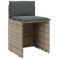 vidaXL 3-tlg. Bistro-Set mit Kissen Grau Poly Rattan vidaXL 3-tlg. Bistro-Set mit Kissen Grau Poly Rattan
