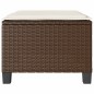 vidaXL 3-tlg. Bistro-Set mit Kissen Braun Poly Rattan vidaXL 3-tlg. Bistro-Set mit Kissen Braun Poly Rattan