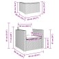 vidaXL 3-tlg. Bistro-Set mit Kissen Braun Poly Rattan vidaXL 3-tlg. Bistro-Set mit Kissen Braun Poly Rattan
