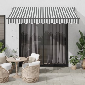 vidaXL Markise Einziehbar Anthrazit und Weiß 3x2,5 m Stoff & Aluminium