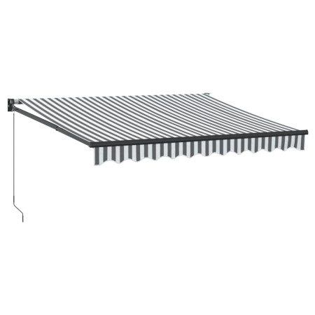 vidaXL Markise Einziehbar Anthrazit und Weiß 3x2,5 m Stoff & Aluminium