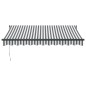 vidaXL Markise Einziehbar Anthrazit und Weiß 3x2,5 m Stoff & Aluminium vidaXL Markise Einziehbar Anthrazit und Weiß 3x2,5 m Stoff & Aluminium