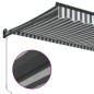vidaXL Markise Einziehbar Anthrazit und Weiß 3x2,5 m Stoff & Aluminium vidaXL Markise Einziehbar Anthrazit und Weiß 3x2,5 m Stoff & Aluminium