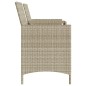 vidaXL Gartensofa 2-Sitzer mit Tisch und Hockern Hellgrau Poly Rattan vidaXL Gartensofa 2-Sitzer mit Tisch und Hockern Hellgrau Poly Rattan