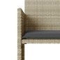 vidaXL Gartensofa 2-Sitzer mit Tisch und Hockern Hellgrau Poly Rattan vidaXL Gartensofa 2-Sitzer mit Tisch und Hockern Hellgrau Poly Rattan
