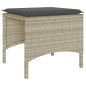 vidaXL Gartensofa 2-Sitzer mit Tisch und Hockern Hellgrau Poly Rattan vidaXL Gartensofa 2-Sitzer mit Tisch und Hockern Hellgrau Poly Rattan