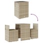 vidaXL 3-tlg. Bistro-Set mit Kissen Hellgrau Poly Rattan vidaXL 3-tlg. Bistro-Set mit Kissen Hellgrau Poly Rattan
