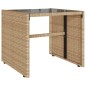 vidaXL 4-tlg. Garten-Sofagarnitur mit Kissen Beige Poly Rattan vidaXL 4-tlg. Garten-Sofagarnitur mit Kissen Beige Poly Rattan