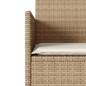 vidaXL Gartensofa 2-Sitzer mit Tisch und Kissen Beige Poly Rattan vidaXL Gartensofa 2-Sitzer mit Tisch und Kissen Beige Poly Rattan
