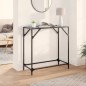 vidaXL Konsolentisch mit Glasplatte Schwarz 80x35x81 cm Stahl vidaXL Konsolentisch mit Glasplatte Schwarz 80x35x81 cm Stahl