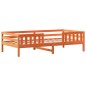 vidaXL Massivholzbett und Bank mit Dach Orange 90x190 cm Kiefernholz vidaXL Massivholzbett und Bank mit Dach Orange 90x190 cm Kiefernholz