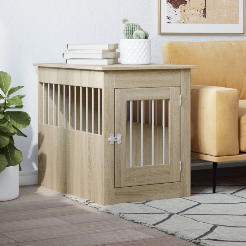 vidaXL Hundekäfig im Möbelstil Sonoma-Eiche 55x75x65 cm Holzwerkstoff vidaXL Hundekäfig im Möbelstil Sonoma-Eiche 55x75x65 cm Holzwerkstoff