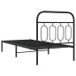 vidaXL Bettgestell mit Kopfteil Metall Schwarz 90x190 cm vidaXL Bettgestell mit Kopfteil Metall Schwarz 90x190 cm