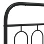 vidaXL Bettgestell mit Kopfteil Metall Schwarz 90x190 cm vidaXL Bettgestell mit Kopfteil Metall Schwarz 90x190 cm