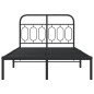 vidaXL Bettgestell mit Kopfteil Metall Schwarz 120x190 cm vidaXL Bettgestell mit Kopfteil Metall Schwarz 120x190 cm