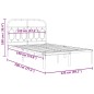 vidaXL Bettgestell mit Kopfteil Metall Schwarz 120x190 cm vidaXL Bettgestell mit Kopfteil Metall Schwarz 120x190 cm