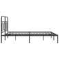 vidaXL Bettgestell mit Kopfteil Metall Schwarz 135x190 cm vidaXL Bettgestell mit Kopfteil Metall Schwarz 135x190 cm
