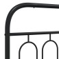 vidaXL Bettgestell mit Kopfteil Metall Schwarz 135x190 cm vidaXL Bettgestell mit Kopfteil Metall Schwarz 135x190 cm