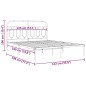 vidaXL Bettgestell mit Kopfteil Metall Schwarz 135x190 cm vidaXL Bettgestell mit Kopfteil Metall Schwarz 135x190 cm