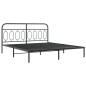 vidaXL Bettgestell mit Kopfteil Metall Schwarz 180x200 cm vidaXL Bettgestell mit Kopfteil Metall Schwarz 180x200 cm