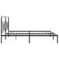 vidaXL Bettgestell mit Kopfteil Metall Schwarz 180x200 cm vidaXL Bettgestell mit Kopfteil Metall Schwarz 180x200 cm