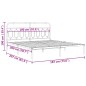 vidaXL Bettgestell mit Kopfteil Metall Schwarz 180x200 cm vidaXL Bettgestell mit Kopfteil Metall Schwarz 180x200 cm