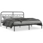 vidaXL Bettgestell mit Kopfteil Metall Schwarz 193x203 cm vidaXL Bettgestell mit Kopfteil Metall Schwarz 193x203 cm