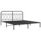 vidaXL Bettgestell mit Kopfteil Metall Schwarz 193x203 cm vidaXL Bettgestell mit Kopfteil Metall Schwarz 193x203 cm