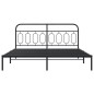 vidaXL Bettgestell mit Kopfteil Metall Schwarz 193x203 cm vidaXL Bettgestell mit Kopfteil Metall Schwarz 193x203 cm