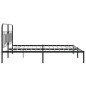 vidaXL Bettgestell mit Kopfteil Metall Schwarz 193x203 cm vidaXL Bettgestell mit Kopfteil Metall Schwarz 193x203 cm