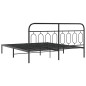 vidaXL Bettgestell mit Kopfteil Metall Schwarz 193x203 cm vidaXL Bettgestell mit Kopfteil Metall Schwarz 193x203 cm