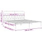 vidaXL Bettgestell mit Kopfteil Metall Schwarz 193x203 cm vidaXL Bettgestell mit Kopfteil Metall Schwarz 193x203 cm