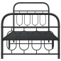 vidaXL Bettgestell mit Kopf- und Fußteil Metall Schwarz 90x200 cm vidaXL Bettgestell mit Kopf- und Fußteil Metall Schwarz 90x200 cm