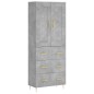 vidaXL Highboard Betongrau 69,5x34x180 cm Holzwerkstoff vidaXL Highboard Betongrau 69,5x34x180 cm Holzwerkstoff