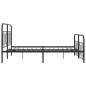 vidaXL Bettgestell mit Kopf- und Fußteil Metall Schwarz 140x190 cm vidaXL Bettgestell mit Kopf- und Fußteil Metall Schwarz 140x190 cm