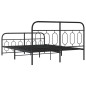 vidaXL Bettgestell mit Kopf- und Fußteil Metall Schwarz 140x190 cm vidaXL Bettgestell mit Kopf- und Fußteil Metall Schwarz 140x190 cm