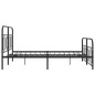 vidaXL Bettgestell mit Kopf- und Fußteil Metall Schwarz 150x200 cm vidaXL Bettgestell mit Kopf- und Fußteil Metall Schwarz 150x200 cm