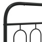 vidaXL Bettgestell mit Kopf- und Fußteil Metall Schwarz 150x200 cm vidaXL Bettgestell mit Kopf- und Fußteil Metall Schwarz 150x200 cm