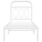 vidaXL Metallbett ohne Matratze mit Kopfteil Weiß 75x190 cm vidaXL Metallbett ohne Matratze mit Kopfteil Weiß 75x190 cm
