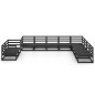10-tlg. Garten-Lounge-Set Schwarz Massivholz Kiefer 10-tlg. Garten-Lounge-Set Schwarz Massivholz Kiefer